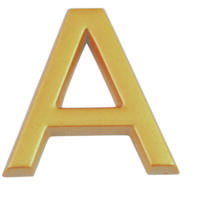 Lettre N plastique dorée adhésive h.37mm - Gedimat - CHAPUIS
