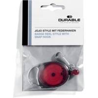 Porte badge avec Jojo ovale Rouge / transparent