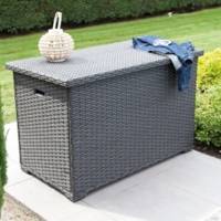Coffre de rangement HAVANA noir - 132x84x74cm - Gedimat - PROLOISIRS