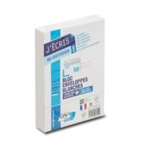 Paquet de 50 enveloppes blanches C6 114x162 90 g précasées bande de protection