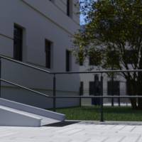 Support main courante aluminum gris foncé - Handicapé/Enfant - Ø 40 mm - Gedimat