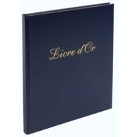 Livre d'or Balacron avec titre 140 pages blanches 21x19 cm Coloris Aléatoire - EXACOMPTA