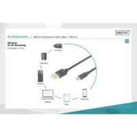 Câble USB 2.0, USB-A mâle USB Micro B mâle 1,80 m - EQUIP