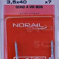 Gond à vis acier zingué Ø3,5 mm - Gedimat - NORAIL