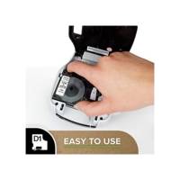 Ruban D1 Vinyle Etiquette HP  Blanc sur Rouge 12 mm x 3m