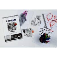 Bloc 30 Feuilles Dessin Spiralé "The WALL" A4 200 g Blanc Mat Très Lisse