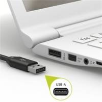 Câble de Chargement et de Synchronisation USB-A > USB-C 10 cm Noir