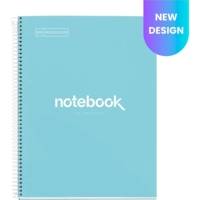 Cahier A4 Carnet Emotions 120 F 90g 5 x 5mm Spirale Couv Rigide 4 Trous Bleu Ciel