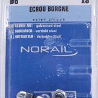Ecrou borgne en acier zingué Ø6 mm - Gedimat - NORAIL