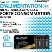 Piles AA alcalines PREMIUM, paquet de 10