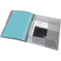 Trieur Colour'Ice A4 PP 12 compartiments 3 rabats Transparent