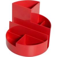 Organisateur de bureau rundbox 6 compartiments Rouge