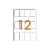 Etui 300 étiquettes 50x80 mm (12 x 25F A4) Multi-usage Coin Rond Permanent Blanc