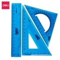 Kit traçage flexible Eco PVC bleu translucide: 1 règle de 15 cm et 2 équerres