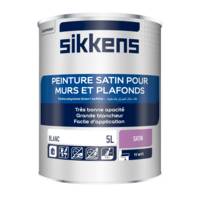 Peinture murs et plafonds SATIN blanc satin - Gedimat - SIKKENS ARTISANS