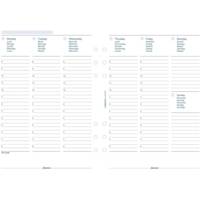 Recharge Format A5 NON DATEE semainier vertical avec heures multilingue - FILOFAX