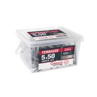 Vis terrasse TORX A2 tête réduite - 5 x 50 mm - Seau de 200 pièces - Gedimat