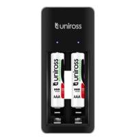 Chargeur Mini Pour 1 à 2 piles AA/AAA + 2 Piles AAA rechargeables inclus