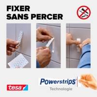 Pack 6 Powerstrips Languette Adhésive 3Kg pour Carrelage et Métal