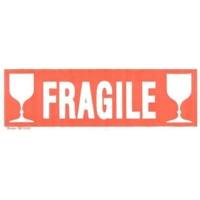 Paquet 100 étiquettes Fragile + Verres 60 x 190 mm