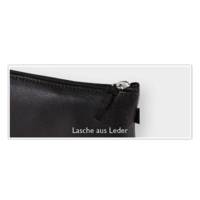 Trousse en cuir d'agneau Ø3,5x18 cm Noir