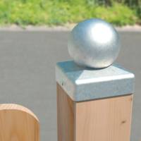 Boule galvanisée pour poteau en bois - Gedimat