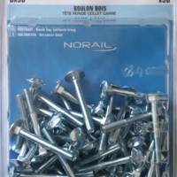 Boulon bois tête ronde collet carré classe 4.8 acier zingué - Gedimat - NORAIL