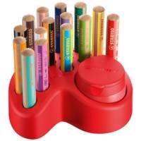 Set x 15 crayons multi-talents  woody 3 in 1 + 1 taille-crayon + 1 plateau de rangement