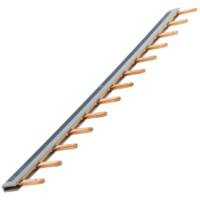 Peigne d'alimentation électrique horizontale 13 modules réversible noir-bleu - 220mm - Gedimat - ZENITECH