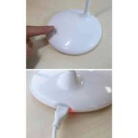 Lampe de bureau LED NELLY blanc, sans fil, avec variateur