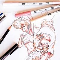 Kit de démarrage Manga 7 Pièces Marqueur Alcool ABT PRO Avec instructions