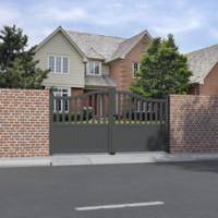 Portail battant CLEOPHEE alu gris anthracite structuré - Gedimat - GARDEN GATE
