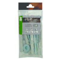 Cheville traversante D12x120mm avec vis tête hexagonal D9x125mm - Gedimat