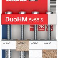 Cheville bi-matière DUOHM 5 x 55 pour corps creux, avec vis à tête cylindrique, empreinte TX - Gedimat