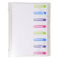 Trieur Polypropylène 3 Rabats Chromaline 8 compartiments Coloris Aléatoire