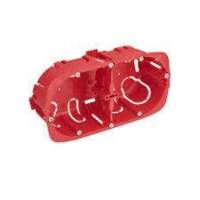 Boîte d'encastrement cloison sèche rouge 1 poste D67mm P40mm - Gedimat - DEBFLEX