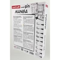 Coffret édition Manga (8 feutres Uni Pin + 1 Shalaku S)