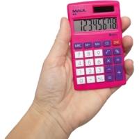 Calculatrice de poche M 8, 8 chiffres, rose - MAUL