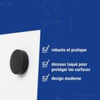 Lot de 4 Aimants solid s. Ø 32 mm, 0,8 kg puissance noir