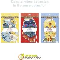 Graffy Shape carnet Spirale 24 pages imprimées à colorier (8 designs x3) Poissons - AVENUE MANDARINE