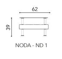 Table basse NODA structure bois garnie – ArtProg