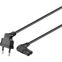 Cordon Electrique Coudé CEE 7/16 / IEC 60320 C7, 3 m, noir