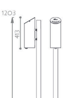 Mégotier d'extérieur sur poteau fourni - 5L-