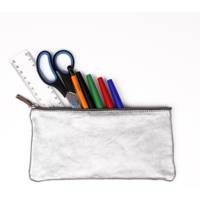 CUIRISÉ - Trousse plate 11x22 cm - Argent