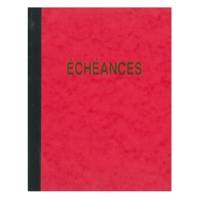 Cahier piqûre "Echéances" 230 x 180 mm vertical 24 lignes 96 pages