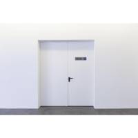 Plaque adhésive imitation aluminium Sortie 16,5X4,4 cm - Gris