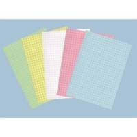 100 fiches Bristol 148x210 - Quadrillé 5/5 - BLEU - A5