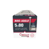 Vis technique TORX zingué blanc - 4 x 30 mm - boîte de 500 pièces - Gedimat - GEDIMAT PERFORMANCE PRO
