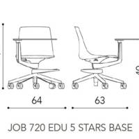 Siège JOB avec tablette base 5 branches