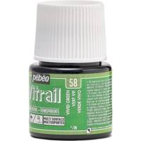 Flacon 45ml Peinture VITRAIL Transparent Vert Vif - PÉBÉO
